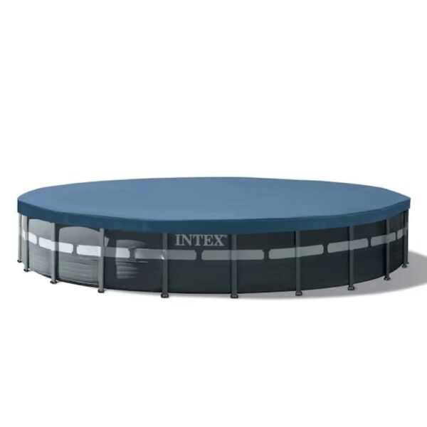 Intex 26-ft x 26-ft x 51.6-in Steel Wall Panels Round Above-Ground Pool with Filter Pump and Ladder