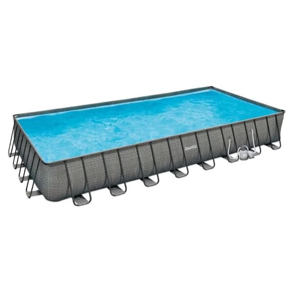 Summer Waves 32ft x 16ft x 52in Rectangle Frame Above Ground Swimming Pool Set