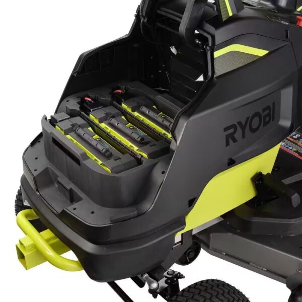 RYOBI 80V HP Brushless 46 in. Battery Electric Cordless Riding Lawn Tractor with (3) 80V 10Ah Batteries and Charger