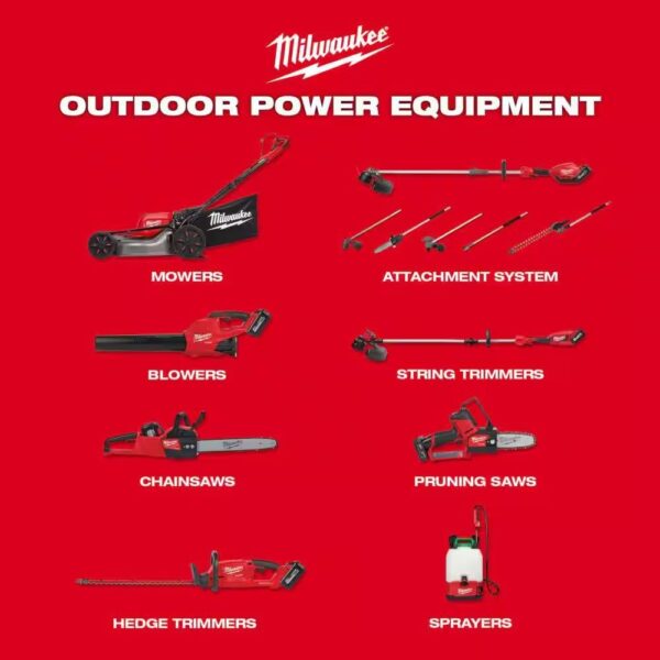 Milwaukee M18 FUEL 16 in. 18V Electric Battery Chainsaw/String Trimmer/Blower/Hatchet/Brush/Pole/Line/(4) /(3) Chargers