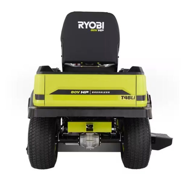 RYOBI 80V HP Brushless 46 in. Battery Electric Cordless Riding Lawn Tractor with (3) 80V 10Ah Batteries and Charger