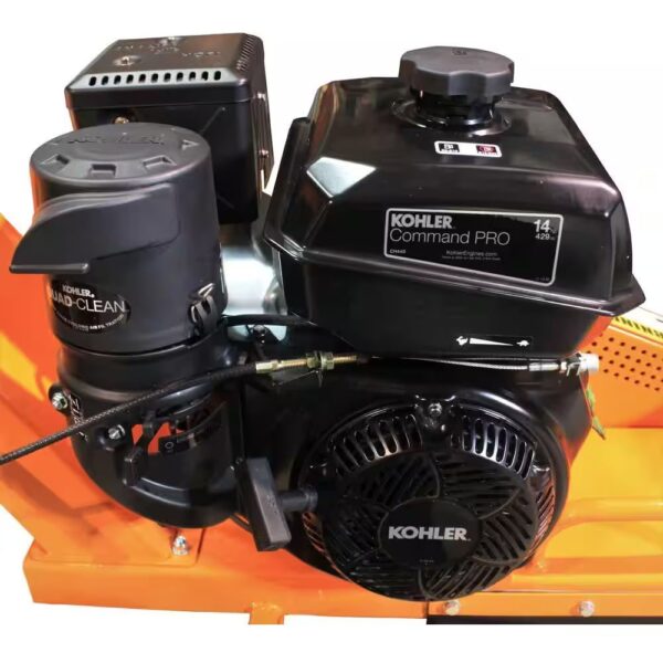 Power King 11 in. 14 HP Commercial Kohler Gas Powered Stump Grinder with Extra Set of Teeth and Precision Control Brake