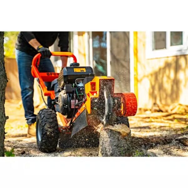 DK2 14 in. 14 HP Gas Powered Commercial Stump Grinder with Electric Start & Towbar