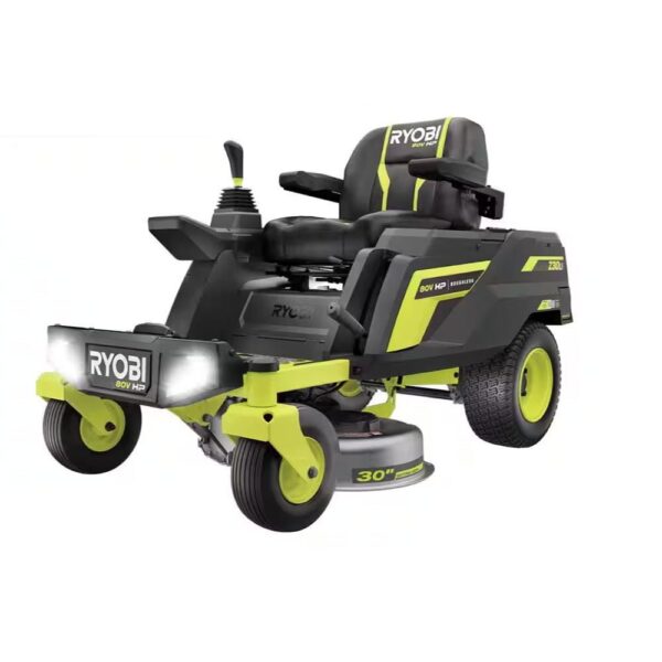 RYOBI 80V HP Brushless 30 in. Battery Electric Cordless Zero Turn Riding Mower with (2) 80V 10 Ah Batteries and Charger