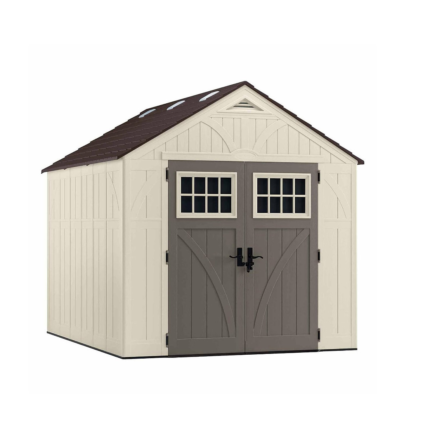 Suncast 8' x 10' Heavy-Duty Resin Tremont Storage Shed, Sand