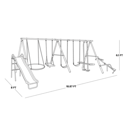 Metal Swing Set Super 10
