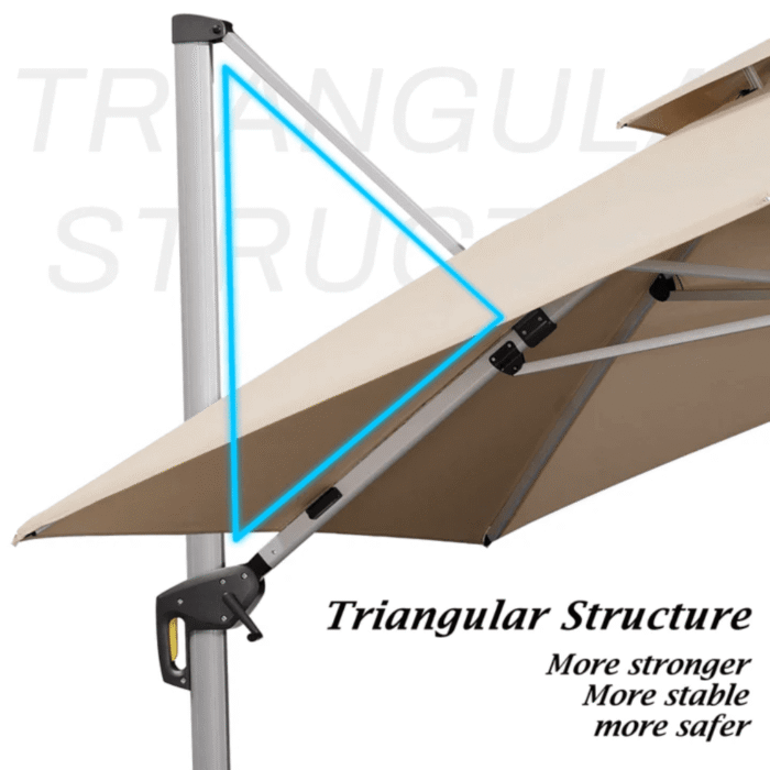 Double Top Solar Patio Umbrella