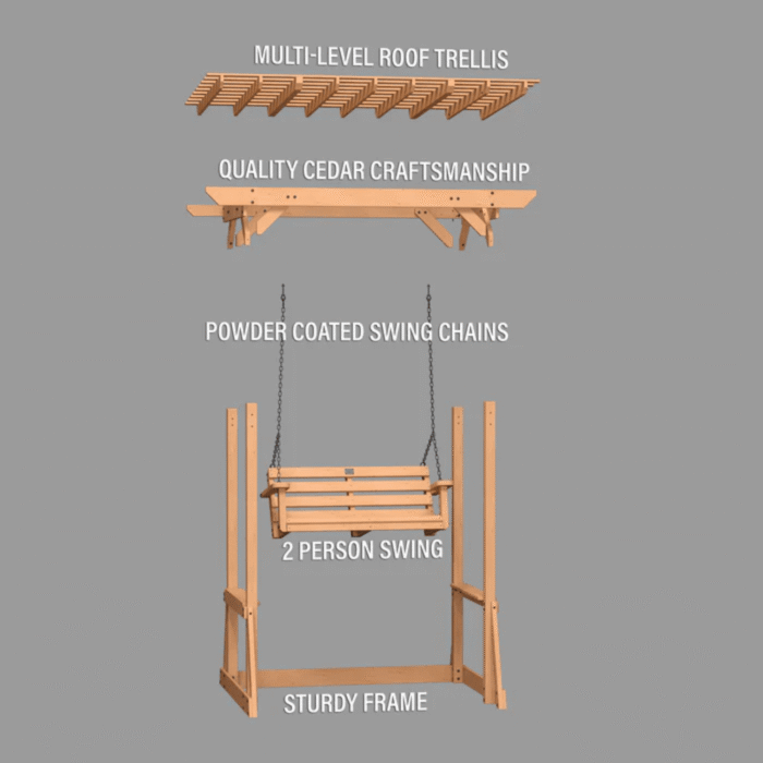 Gorgeous Cedar Pergola Swing