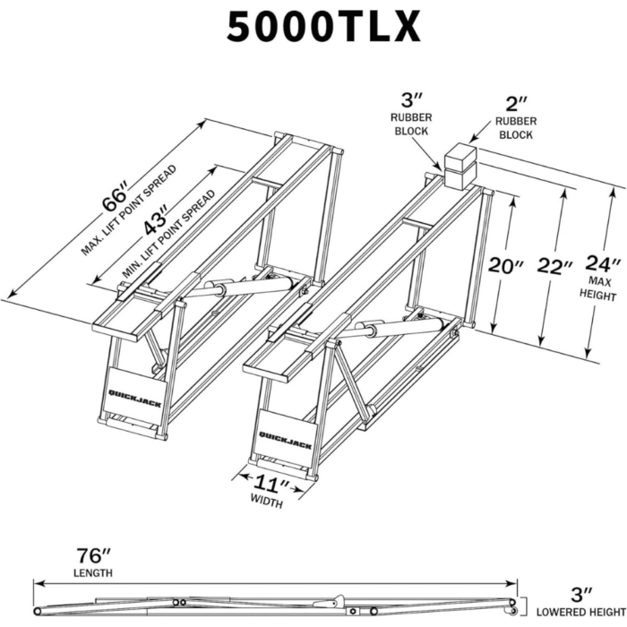 QuickJack 5000TLX Portable Car Lift