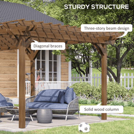 Outsunny 12' x 20' Wood Pergola