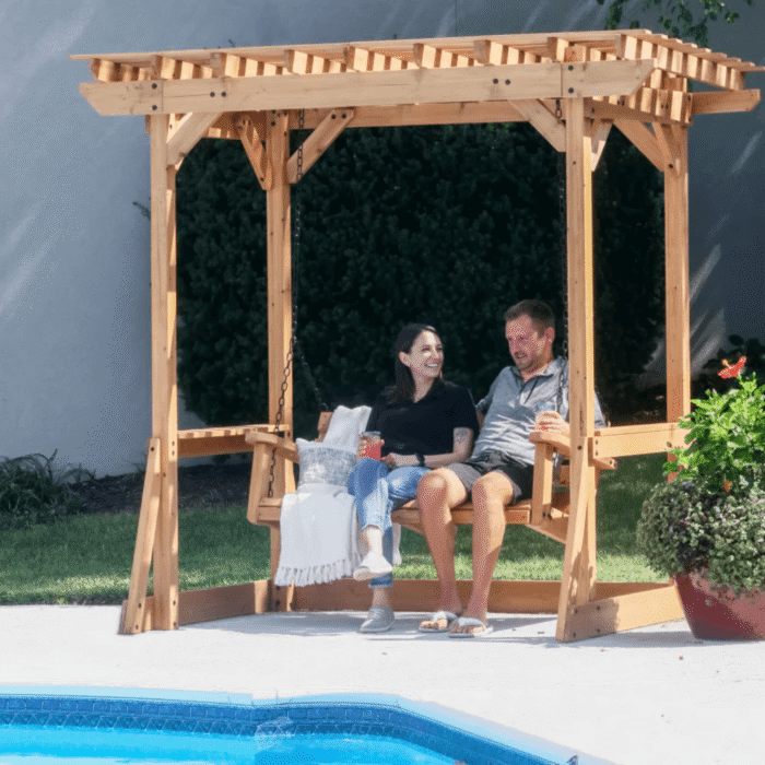 Gorgeous Cedar Pergola Swing
