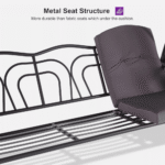 Purple Leaf 3-Seat Patio Swing