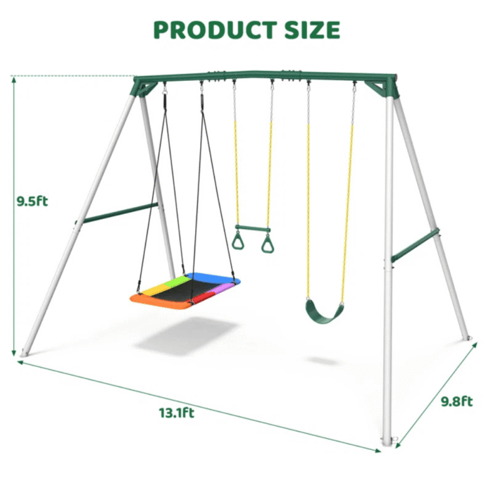 Heavy Duty Metal Swing Set