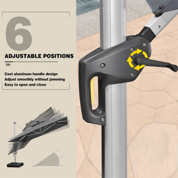 Double Top Solar Patio Umbrella