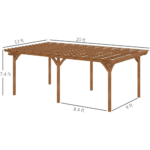 Outsunny 12' x 20' Wood Pergola