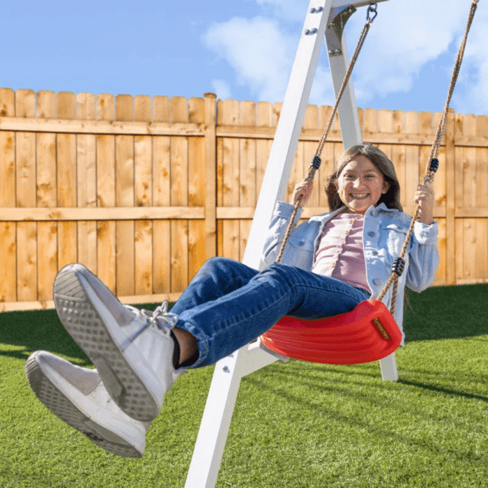 Sportspower 7ft Vinyl Wood Swing Set
