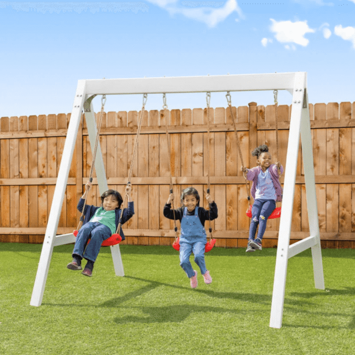 Sportspower 7ft Vinyl Wood Swing Set