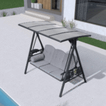 Purple Leaf 3-Seat Patio Swing
