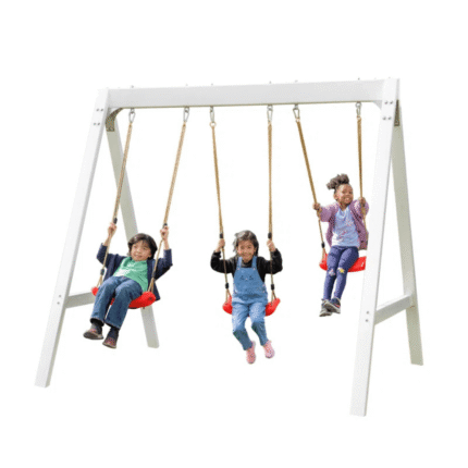 Sportspower 7ft Vinyl Wood Swing Set