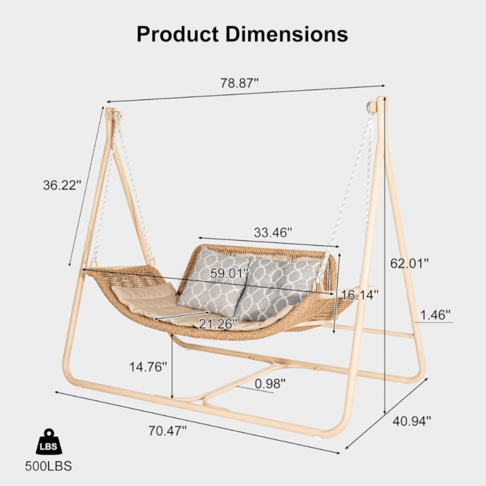 2 Seat Cloud Swing Chair