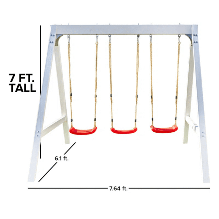 Sportspower 7ft Vinyl Wood Swing Set
