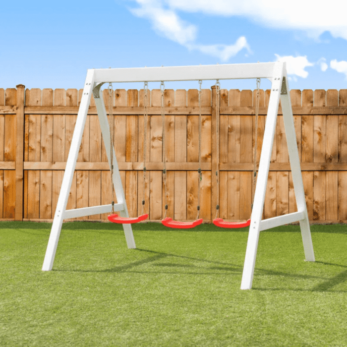 Sportspower 7ft Vinyl Wood Swing Set
