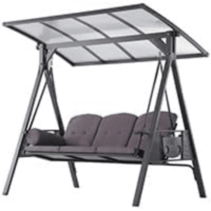 Purple Leaf 3-Seat Patio Swing
