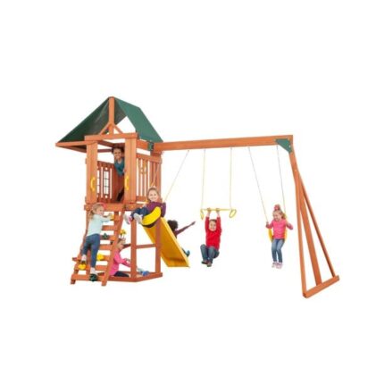 Cedar Cottage Wooden Swing Set
