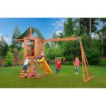 Cedar Cottage Wooden Swing Set