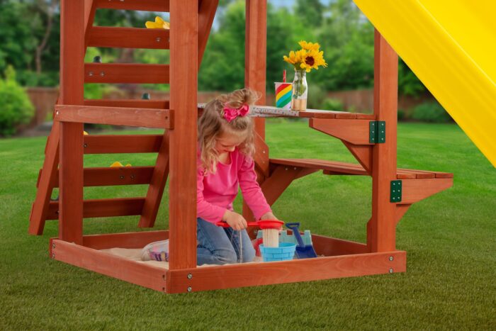 Cedar Cottage Wooden Swing Set