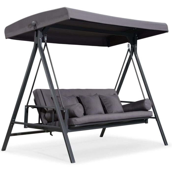 Purple Leaf 3-Seat Patio Swing