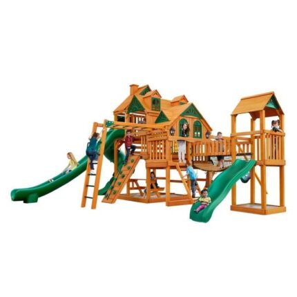 Gorilla Playsets Empire Extreme Swing Set with Monkey Bars & 3 Slides
