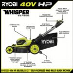RYOBI 40V HP Brushless Whisper 21" Lawn Mower