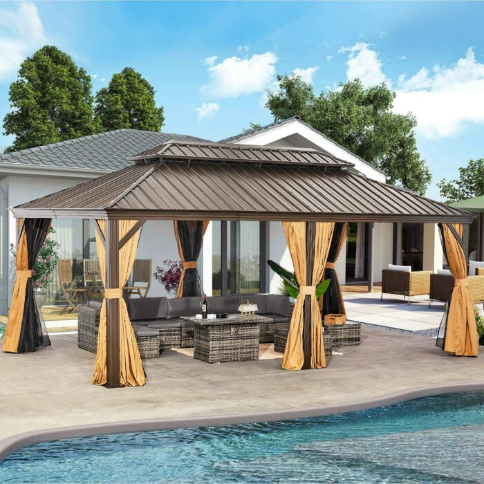 Sunmthink 12x20ft Hardtop Gazebo