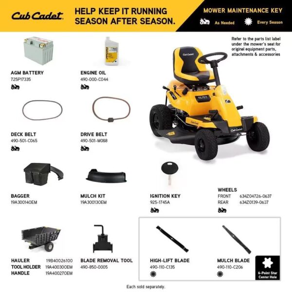 Cub Cadet 30 in. 10.5 HP Briggs & Stratton Engine Hydrostatic Drive Gas Rear Engine Riding Mower with Mulch Kit Included