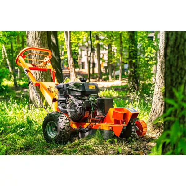 DK2 14 in. 14 HP Gas Powered Commercial Stump Grinder with Electric Start & Towbar