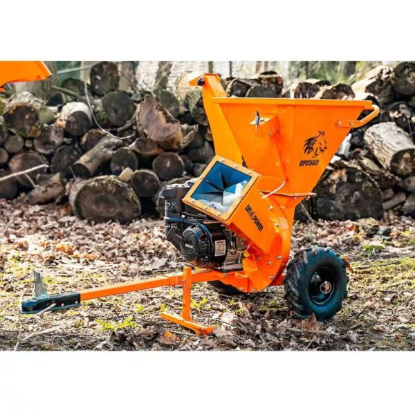 DK2 3 in. 7 HP Gas Powered Kohler Engine Direct Drive Certified Commercial Chipper Shredder with Trailer Tow Hitch