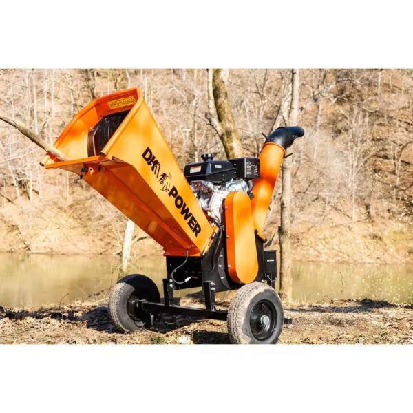 DK2 6 in. 14 HP Gas Powered Kohler Engine Certified Commercial Chipper Shredder with Extended Axles and Trailer Tow Hitch