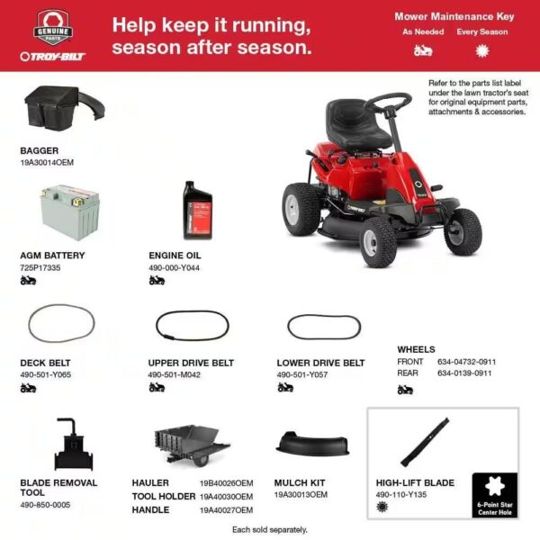 Troy-Bilt 30 in. 10.5 HP Briggs and Stratton Engine 6-Speed Manual Drive Gas Rear Engine Riding Mower with Mulch Kit Included