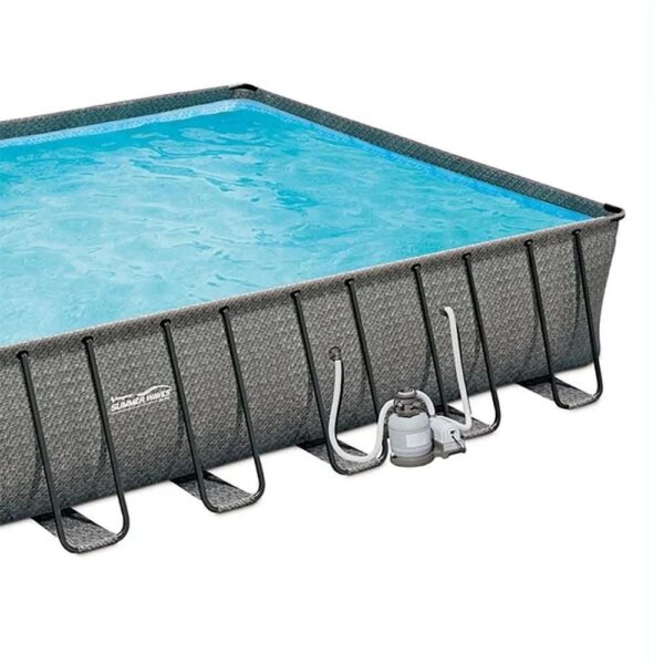 Summer Waves 32ft x 16ft x 52in Rectangle Frame Above Ground Swimming Pool Set