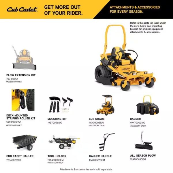 Cub Cadet Ultima ZTX4 60 in. Fabricated Deck 24 HP V-Twin Kohler 7000 Pro Series Engine Zero Turn Mower with Roll Over Protection