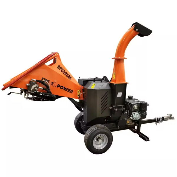 DK2 5 in. 14 HP Gas Powered Kohler Engine Chipper Shredder with Electric Start, Auto-Feed, and DOT Road Legal Tires