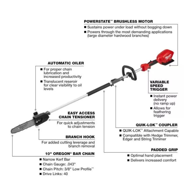 Milwaukee M18 FUEL 18V Cordless Mower, Dual Blower, String Trimmer, (4) QUIK-LOK Attachments, (5) 12.0 Ah Batteries, (2) Charger