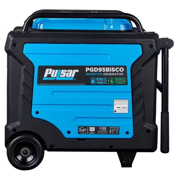 Pulsar 9,500-Watt Super Quiet Dual Fuel Inverter Generator with CO Alert and Remote Start