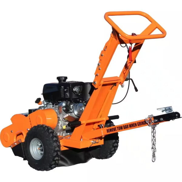 Power King 11 in. 14 HP Commercial Kohler Gas Powered Stump Grinder with Extra Set of Teeth and Precision Control Brake