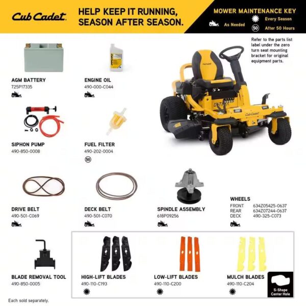 Cub Cadet Ultima ZTS1 50 in. Fabricated Deck 23HP V-Twin Kohler 7000 Series Engine Dual Hydro Drive Gas 0 Turn Riding Mower