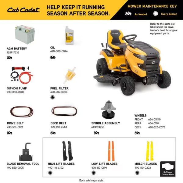 Cub Cadet XT1 Enduro LT 46 in. 22 HP V-Twin Kohler 7000 Series Engine Hydrostatic Drive Gas Riding Lawn Tractor