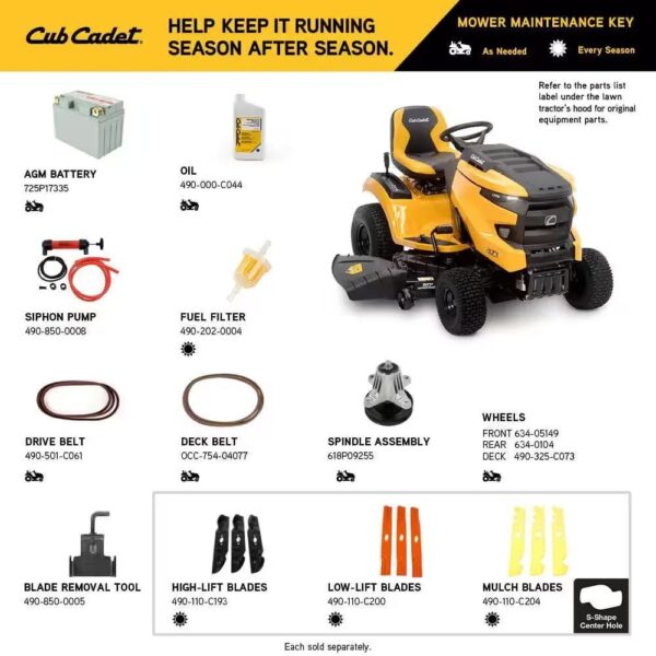 Cub Cadet XT1 Enduro LT 50 in. Fabricated Deck 24 HP V-Twin Kohler 7000 Series Engine Hydrostatic Drive Gas Riding Lawn Tractor