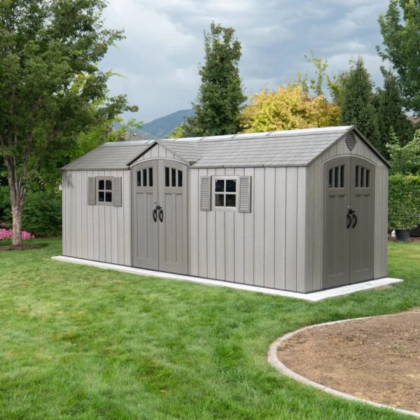 Lifetime 20 Ft. X 8 Ft. Outdoor Storage Shed – 60351