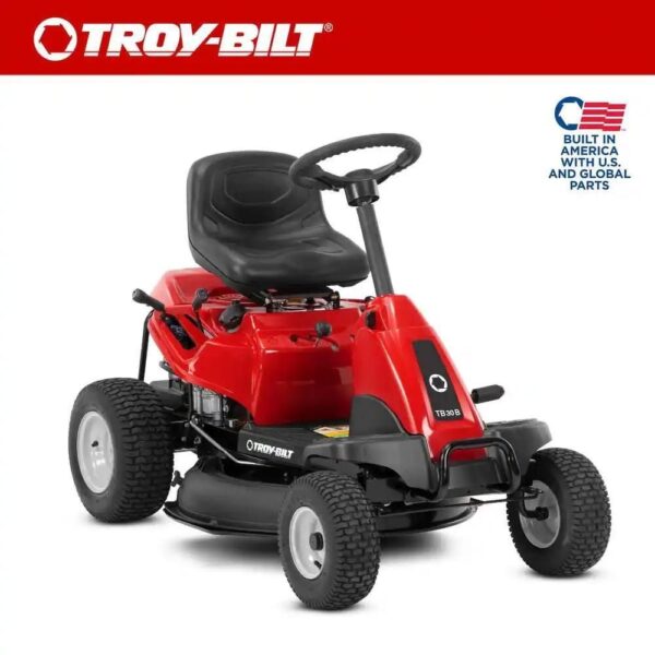 Troy-Bilt 30 in. 10.5 HP Briggs and Stratton Engine 6-Speed Manual Drive Gas Rear Engine Riding Mower with Mulch Kit Included